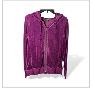 Eddie Bauer Purple Utility Jacket with hood soft material great condition